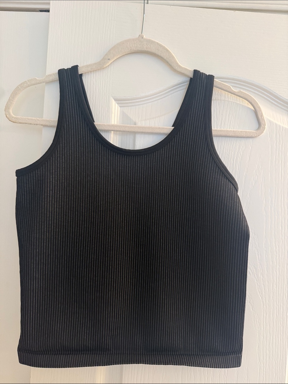 Classic Black Ribbed Tank Top - Women